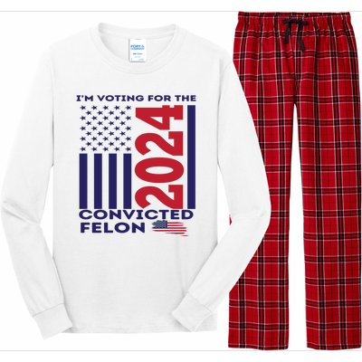 IM Voting For The Convicted Felon 2024 Long Sleeve Pajama Set