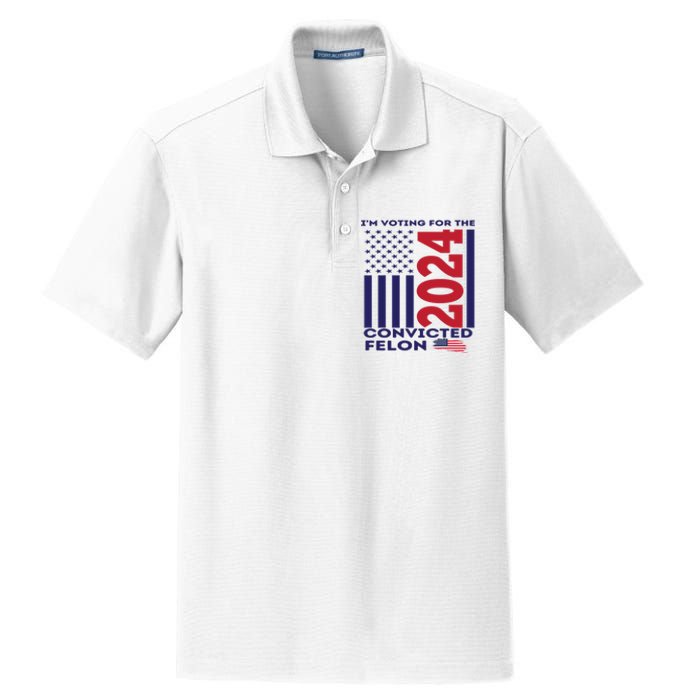 IM Voting For The Convicted Felon 2024 Dry Zone Grid Polo