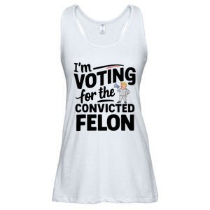 IM Voting For The Convicted Felon Ladies Essential Flowy Tank