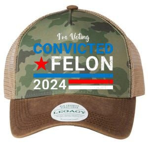 IM Voting For The Convicted Felon 2024 Funny Trump Legacy Tie Dye Trucker Hat