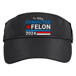 IM Voting For The Convicted Felon 2024 Funny Trump Adult Drive Performance Visor