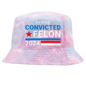 IM Voting For The Convicted Felon 2024 Funny Trump Tie-Dyed Bucket Hat