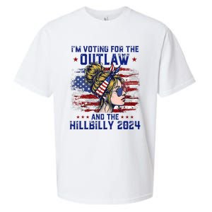 Im Voting For The Outlaw And The Hillbilly 2024 Us Flag Trump Vance 2024 Sueded Cloud Jersey T-Shirt