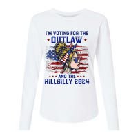 Im Voting For The Outlaw And The Hillbilly 2024 Us Flag Trump Vance 2024 Womens Cotton Relaxed Long Sleeve T-Shirt