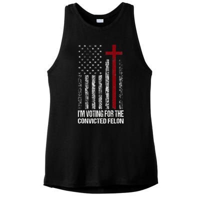 IM Voting For The Convicted Felon Ladies PosiCharge Tri-Blend Wicking Tank