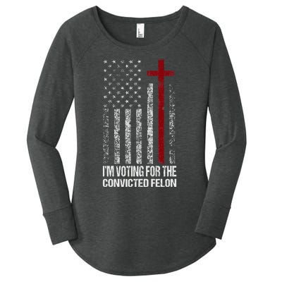 IM Voting For The Convicted Felon Women's Perfect Tri Tunic Long Sleeve Shirt