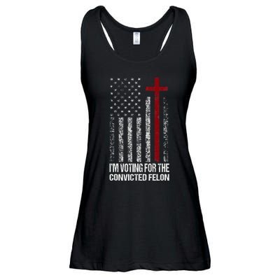 IM Voting For The Convicted Felon Ladies Essential Flowy Tank