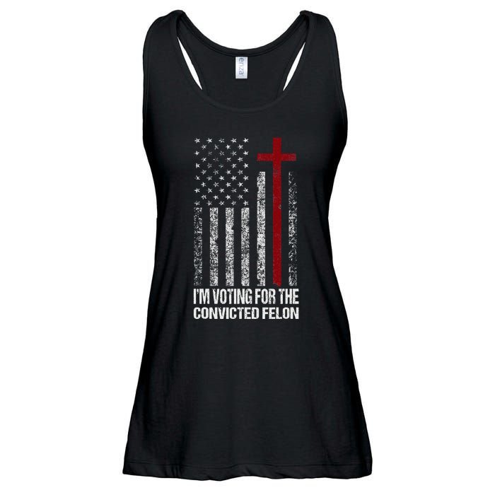 IM Voting For The Convicted Felon Ladies Essential Flowy Tank