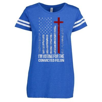 IM Voting For The Convicted Felon Enza Ladies Jersey Football T-Shirt