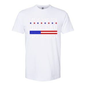 IM Voting For Gus Dad Kamala Harris Tim Walz 2024 Softstyle CVC T-Shirt