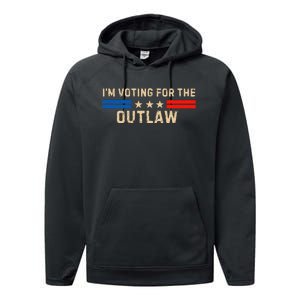 IM Voting For The Outlaw 2024 Cool Performance Fleece Hoodie