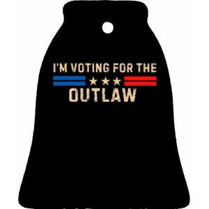 IM Voting For The Outlaw 2024 Cool Ceramic Bell Ornament