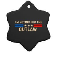 IM Voting For The Outlaw 2024 Cool Ceramic Star Ornament