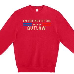 IM Voting For The Outlaw 2024 Cool Premium Crewneck Sweatshirt