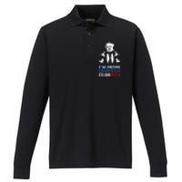 IM Voting For The Convicted Felon 2024 Funny Trump Performance Long Sleeve Polo