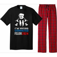 IM Voting For The Convicted Felon 2024 Funny Trump Pajama Set