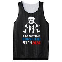 IM Voting For The Convicted Felon 2024 Funny Trump Mesh Reversible Basketball Jersey Tank