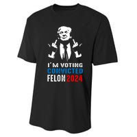 IM Voting For The Convicted Felon 2024 Funny Trump Performance Sprint T-Shirt