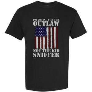 Im Voting For The Outlaw Not The Sniffer July 4th Flag Garment-Dyed Heavyweight T-Shirt