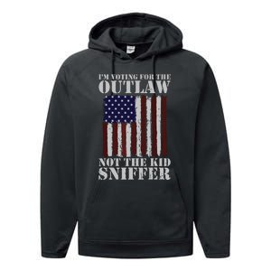 Im Voting For The Outlaw Not The Sniffer July 4th Flag Performance Fleece Hoodie