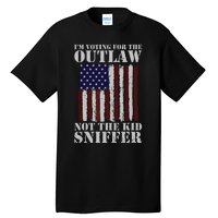 Im Voting For The Outlaw Not The Sniffer July 4th Flag Tall T-Shirt