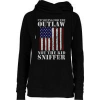 Im Voting For The Outlaw Not The Sniffer July 4th Flag Womens Funnel Neck Pullover Hood