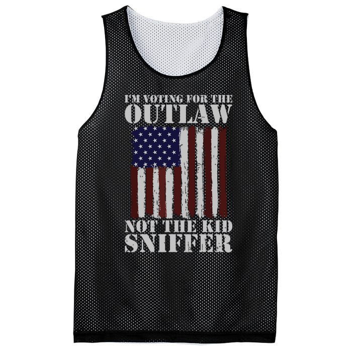 Im Voting For The Outlaw Not The Sniffer July 4th Flag Mesh Reversible Basketball Jersey Tank