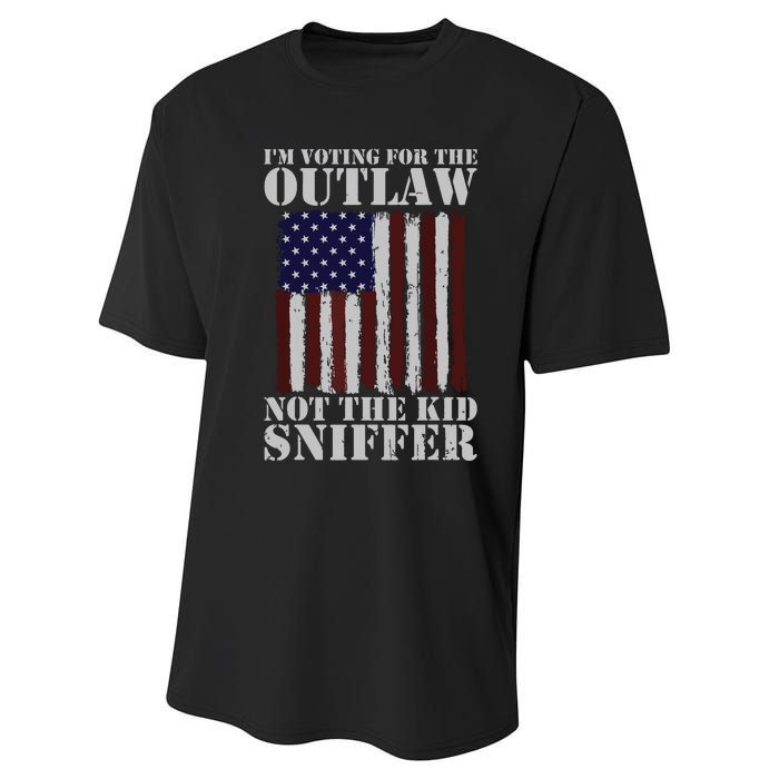 Im Voting For The Outlaw Not The Sniffer July 4th Flag Performance Sprint T-Shirt