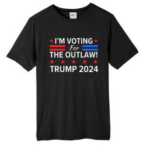 IM Voting For The Outlaw Funny Pro Trump 2024 Election Tall Fusion ChromaSoft Performance T-Shirt