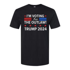 IM Voting For The Outlaw Funny Pro Trump 2024 Election Softstyle CVC T-Shirt