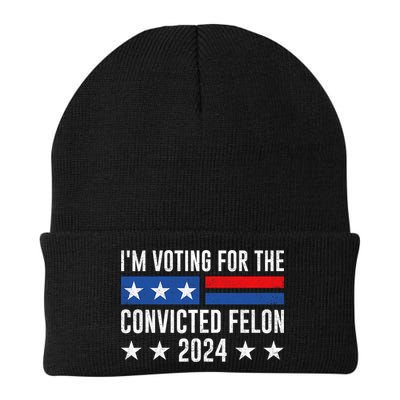 Im Voting Felon 2024 Voting For Felon Convicted Felon Knit Cap Winter Beanie