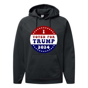 I Voted For President Trump In 2024 Inauguration Day 2025 Performance Fleece Hoodie