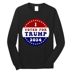 I Voted For President Trump In 2024 Inauguration Day 2025 Long Sleeve Shirt