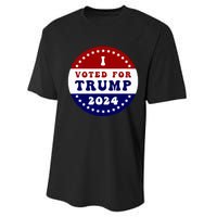 I Voted For President Trump In 2024 Inauguration Day 2025 Performance Sprint T-Shirt