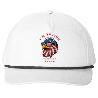 IM Voting For The Convicted Felon Funny Pro Trump 2024 Election Vote Snapback Five-Panel Rope Hat