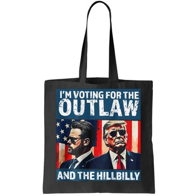 IM Voting For The Outlaw And The Hillbilly 2024 On Back Tote Bag