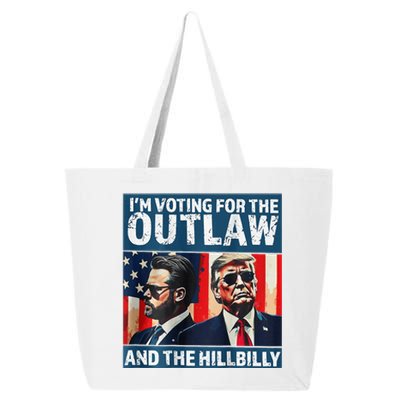 IM Voting For The Outlaw And The Hillbilly 2024 On Back 25L Jumbo Tote