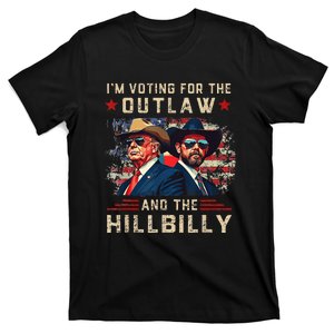 Im Voting For The Outlaw And The Hillbilly Trump Vance 2024 T-Shirt