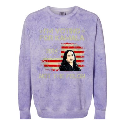 I’M Voting For Kamala 2024 Not The Felon Colorblast Crewneck Sweatshirt