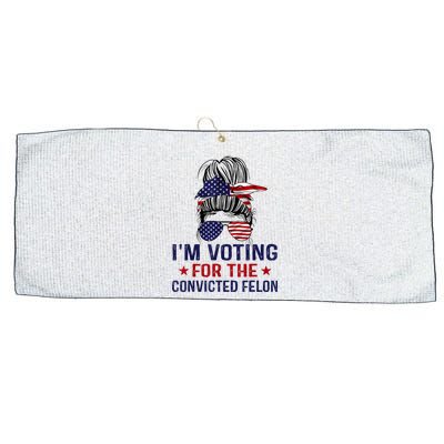 IM Voting For The Convicted Felon Large Microfiber Waffle Golf Towel