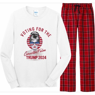 IM Voting For The Convicted Felon Trump 2024 Long Sleeve Pajama Set