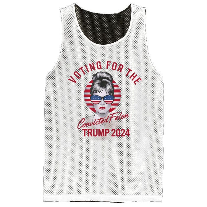 IM Voting For The Convicted Felon Trump 2024 Mesh Reversible Basketball Jersey Tank