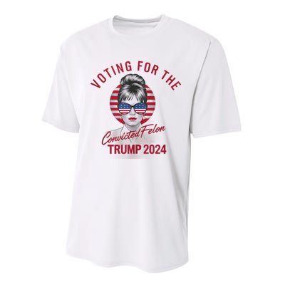 IM Voting For The Convicted Felon Trump 2024 Performance Sprint T-Shirt