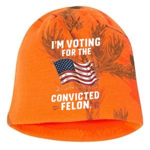 IM Voting For The Convicted Felon Trump 2024 Gift Kati - Camo Knit Beanie