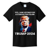 IM Voting For The Convicted Felon For President 2024 Kids T-Shirt