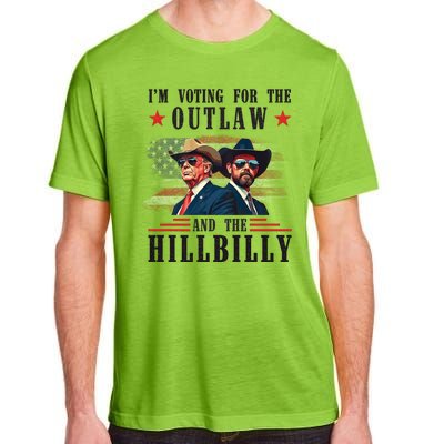 IM Voting For The Outlaw And The Hillbilly Trump Vance 2024 Adult ChromaSoft Performance T-Shirt