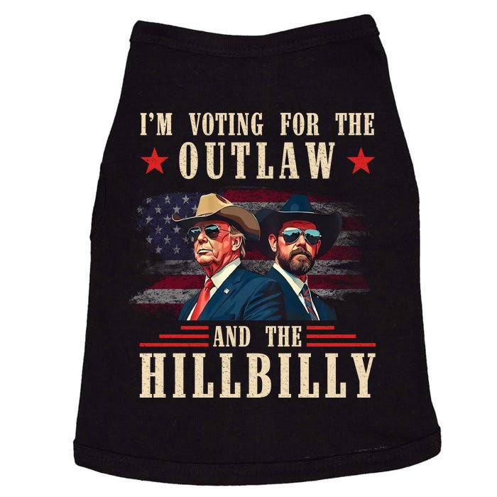 IM Voting For The Outlaw And The Hillbilly Trump Vance 2024 Doggie Tank