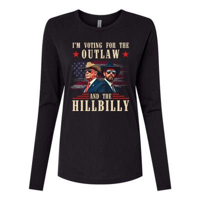 IM Voting For The Outlaw And The Hillbilly Trump Vance 2024 Womens Cotton Relaxed Long Sleeve T-Shirt