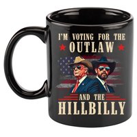 IM Voting For The Outlaw And The Hillbilly Trump Vance 2024 11oz C Handle Ceramic Mug