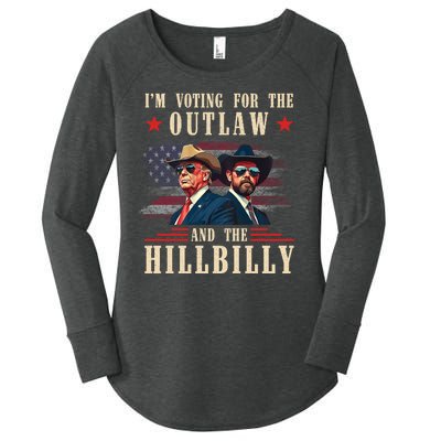 IM Voting For The Outlaw And The Hillbilly Trump Vance 2024 Women's Perfect Tri Tunic Long Sleeve Shirt